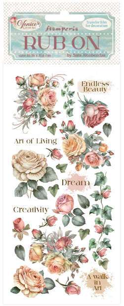 Stamperia - Venice City of Art roses - Rub-on