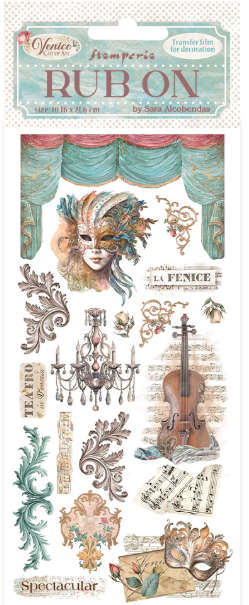 Stamperia - Venice City of Art masks - Rub-on
