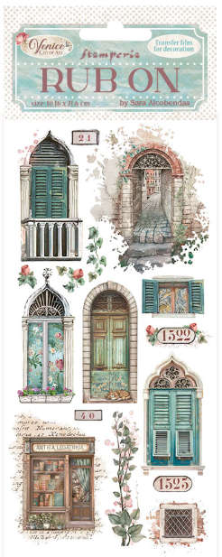 Stamperia - Venice City of Art Doors and Windows - Rub-on