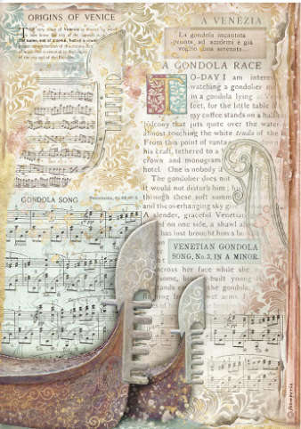 Stamperia Rice Paper - Venice City of Art Gondola