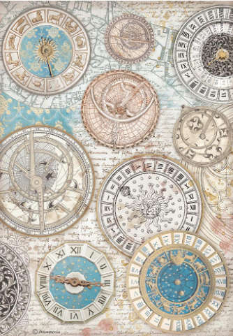 Stamperia Rice Paper - Venice City of Art Zodiac