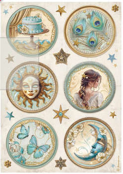 Stamperia Rice Paper - Masquerade 6 rounds