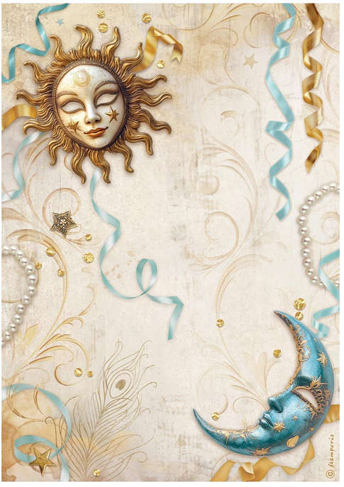 Stamperia Assorted Rice paper 6xA4 - Masquerade