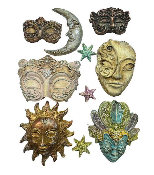 Stamperia Soft Mould A4 - Masquerade masks