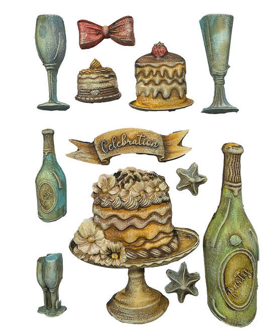 Stamperia Soft Mould A5 - Masquerade flut and cakes