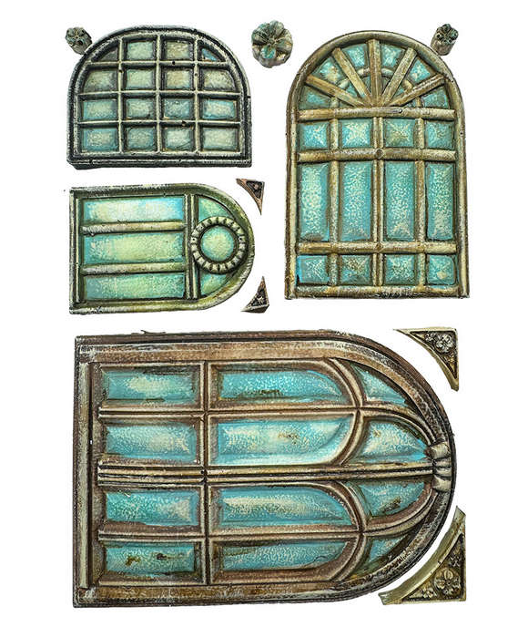 Stamperia Silicon mould A5 - Masquerade windows