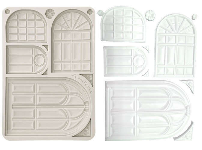 Stamperia Silicon mould A5 - Masquerade windows