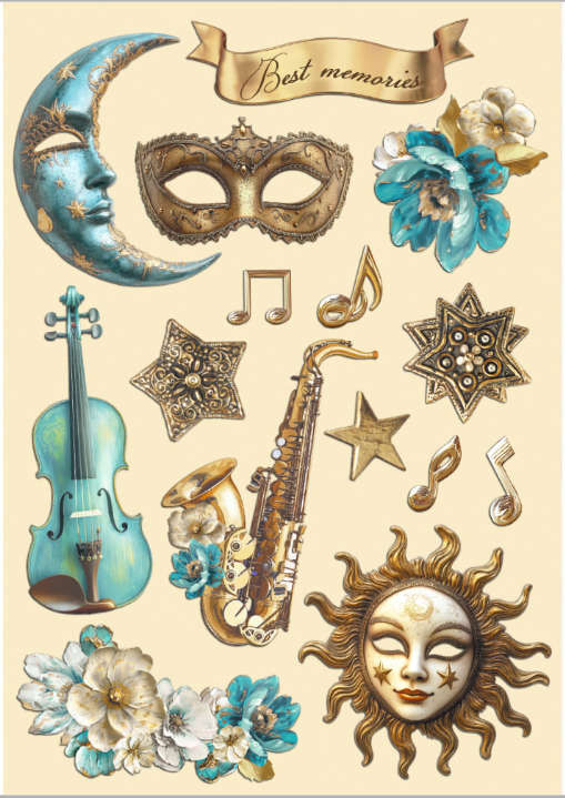 Stamperia Wooden Shapes - Masquerade