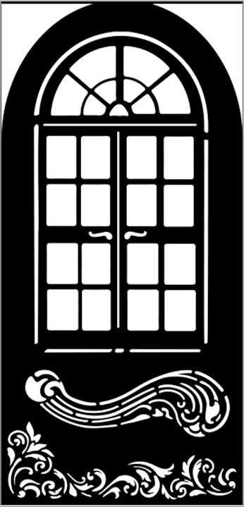 Stamperia Thick stencil 12X25 - Masquerade window