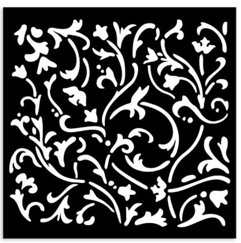 Stamperia Thick stencil 12X12 - Masquerade ornaments