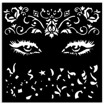 Stamperia Thick stencil 12X12 - Masquerade eyes