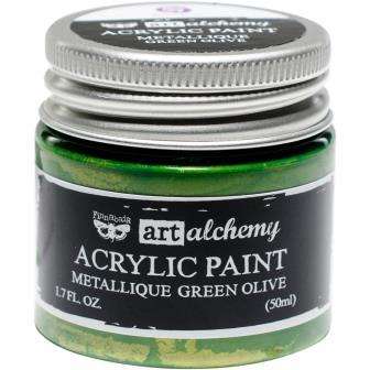 Acrylic Paint - Metallique Green Olive