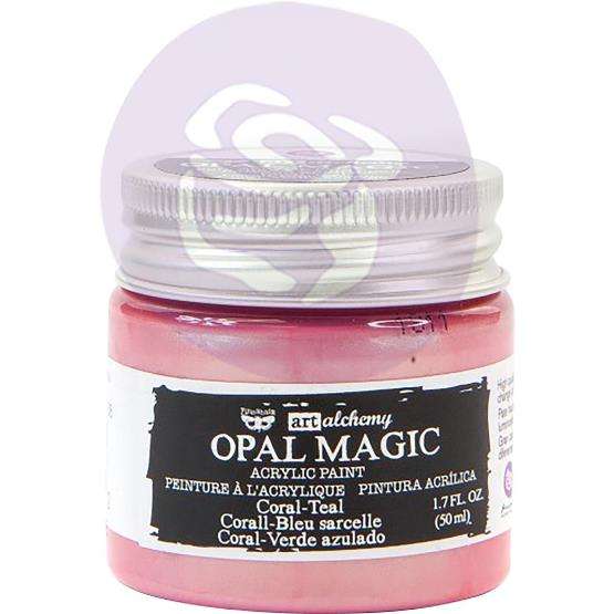Opal Magic Acrylic Paint - Coral/Teal
