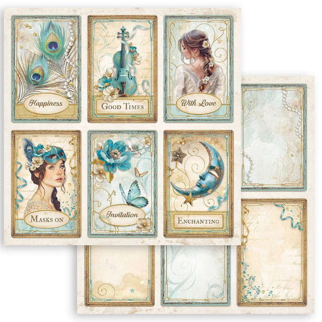 Stamperia sheet double - Masquerade 6 cards