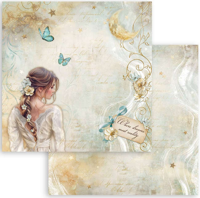 Stamperia sheet double - Masquerade lady butterfly
