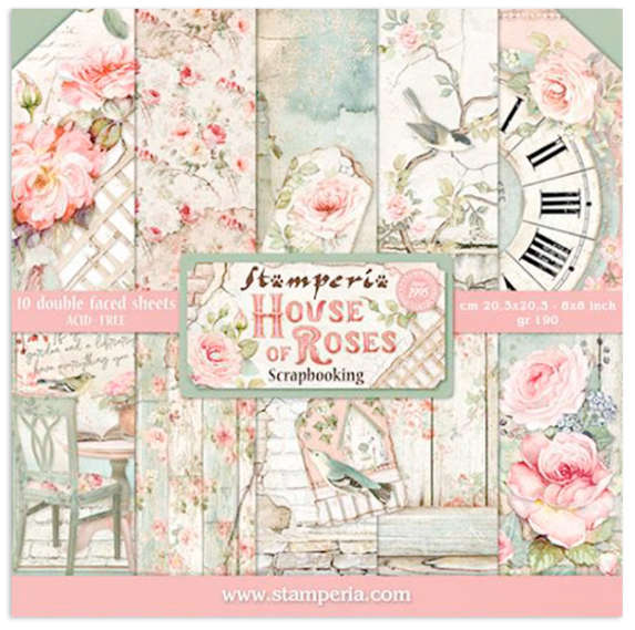 Stamperia pad 20x20 - House of Roses