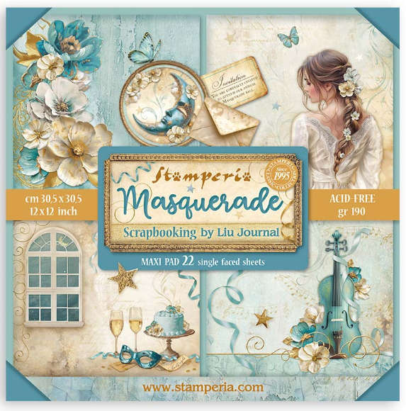 Stamperia pad 20x20 - Masquerade x22