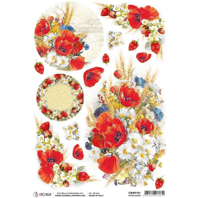 CiaoBella Rice Paper - Tuscan Clocks