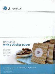 Sticker paper - White printable (inkjet or laser)