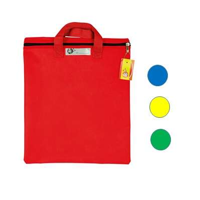 4STATIONERY NYLON A5 CARRY BAG LIME WITH TRIM