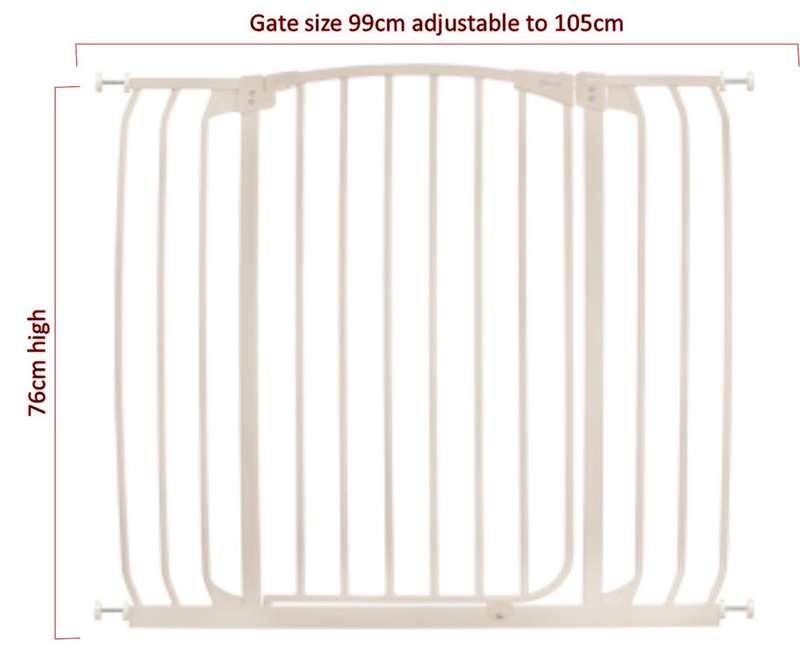 Liberty Hallway Gate - White (99cm to108cm) [Steel] - 7kg