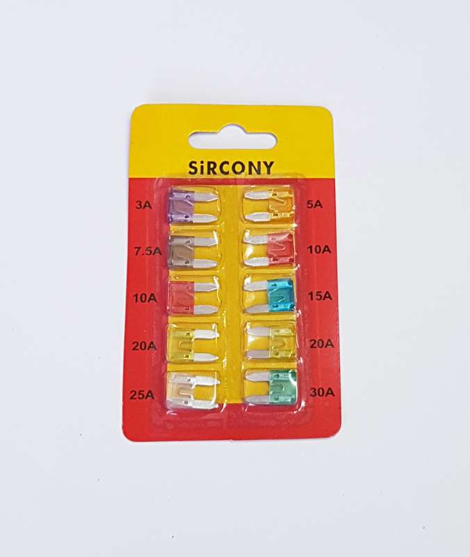 BLADE fuse (MINI) - 10 pcs  assorted