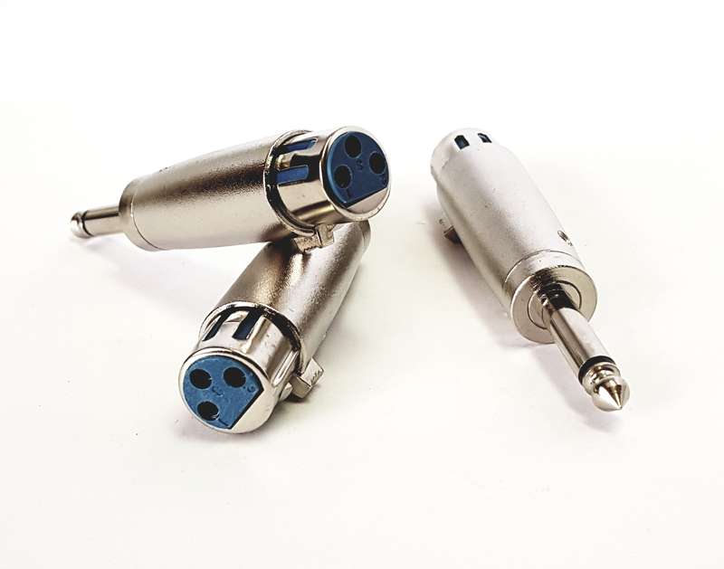 XLR (Female) to 6.3mm MONO (Male) METAL adaptor