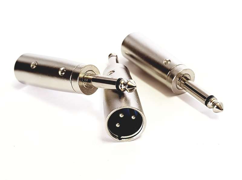 XLR (Male) to 6.3mm MONO (Male) METAL adaptor