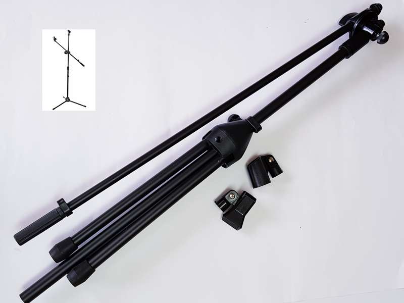 MICROPHONE STAND DOUBLE - BLACK