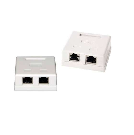 CAT5 Wall box - Double (2 x RJ45)