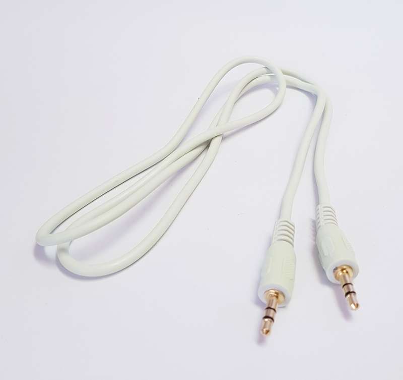 3.5mm - 3.5mm STEREO PLUG (1M) WHITE