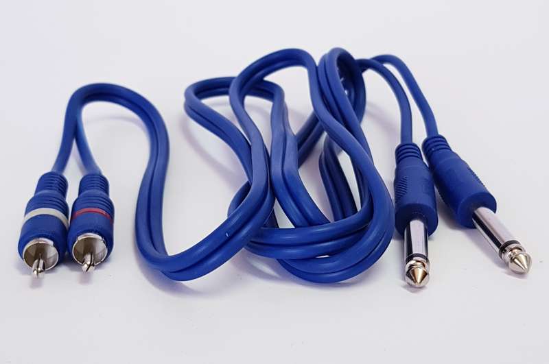 2 RCA - 2 x 6.3mm MONO PLUG (5M)