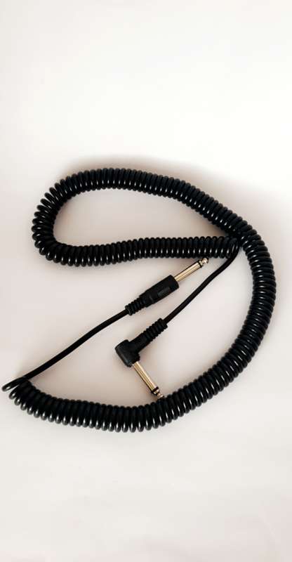 GUITAR CORD 6.3mm - 6.3mm MONO JACK (6M) CURLY CORD