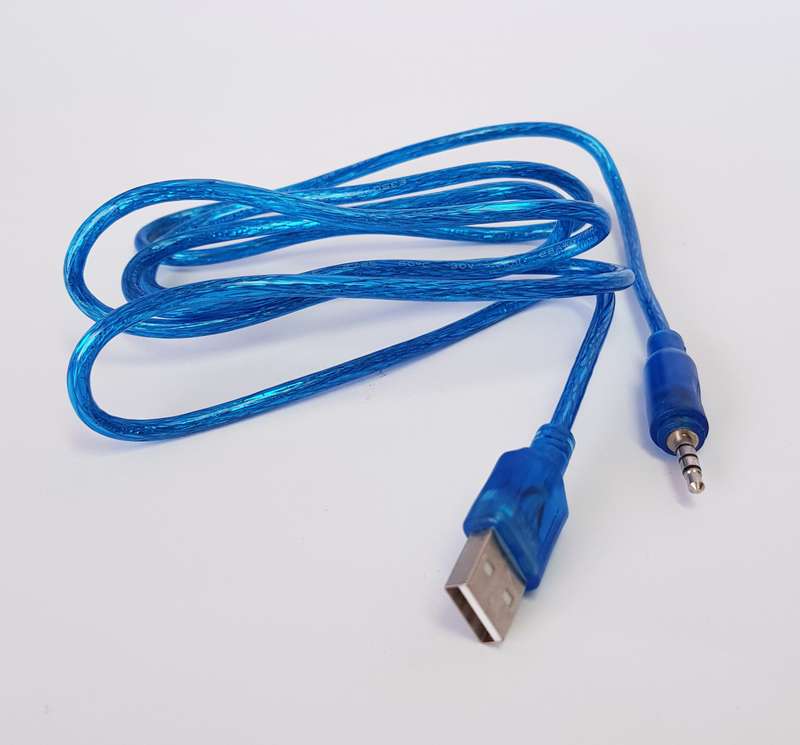 3.5mm (4 segment) male plug to USB A (1.5M) cable