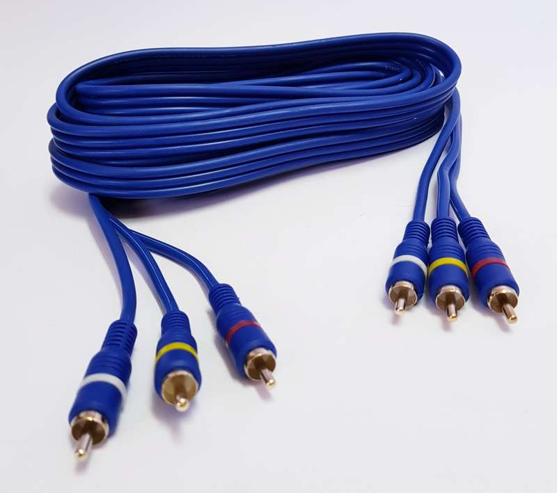 3 RCA - 3 RCA (10M) cable Gold plugs - RCA cable