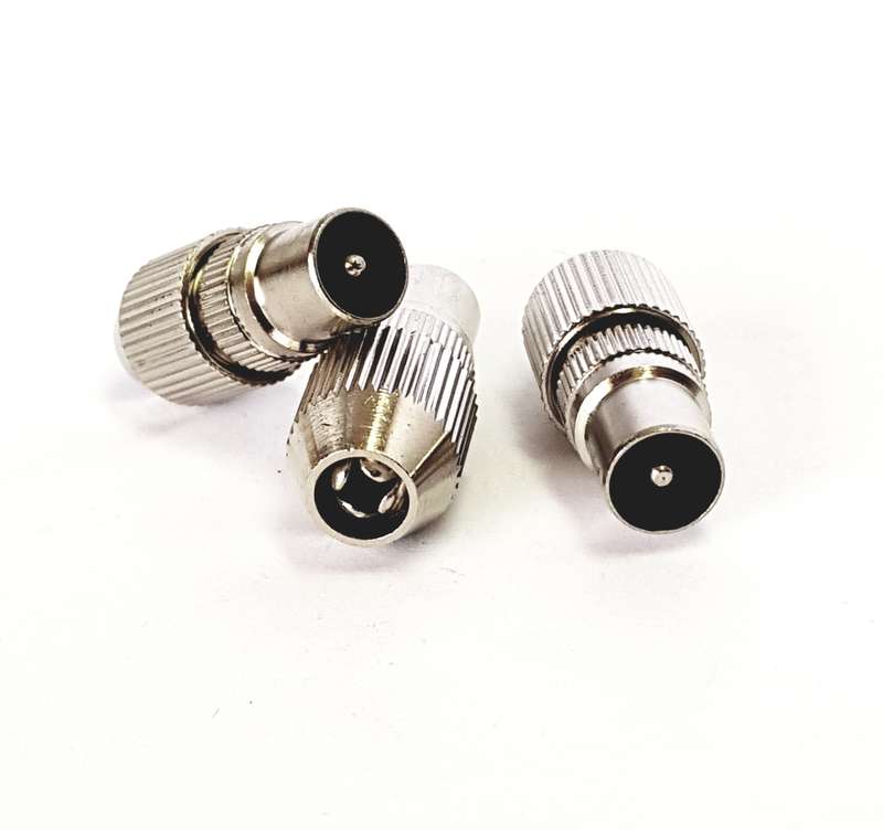 9.5mm Male TV Aerial Plug - Metal Housing