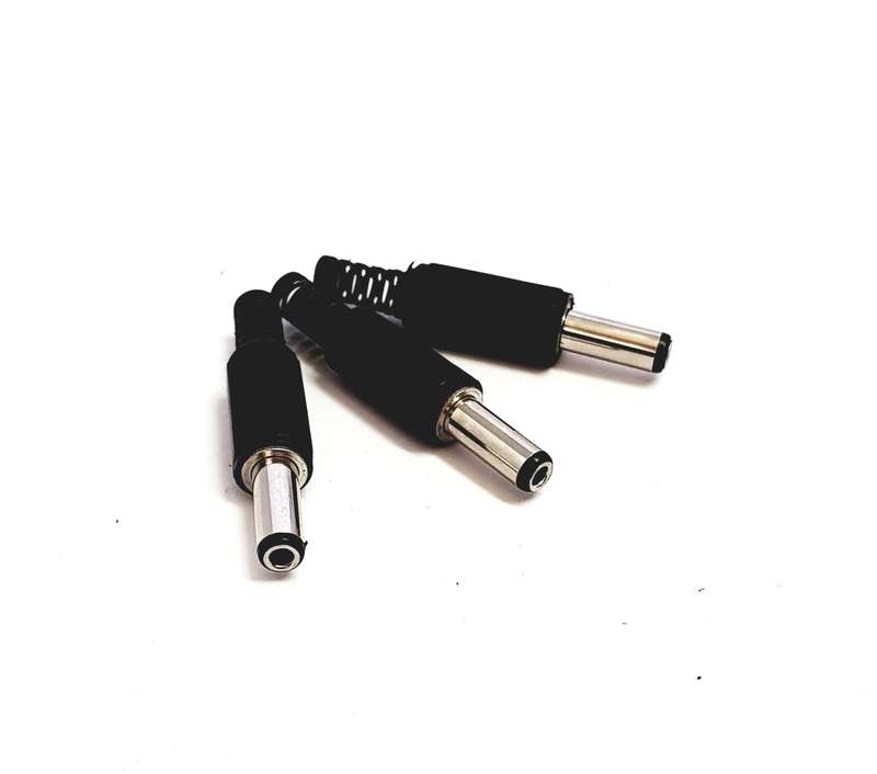 DC plug BLACK sleeve 14mm (5.5x2.5) (2pcs)