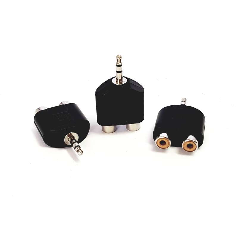 Adaptor 3.5mm STEREO (Male) - 2 x RCA (Female)