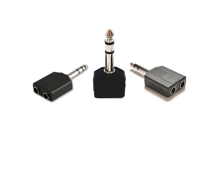 6.3mm Stereo Adaptor  Male to Dual 6.3mm Female