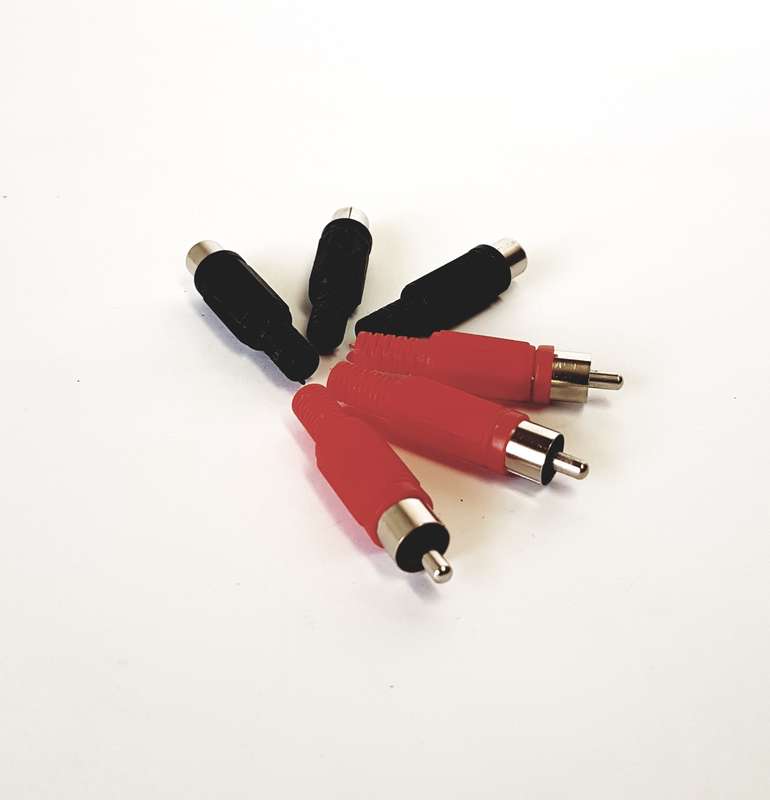 RCA Male plug - PLASTIC with tail