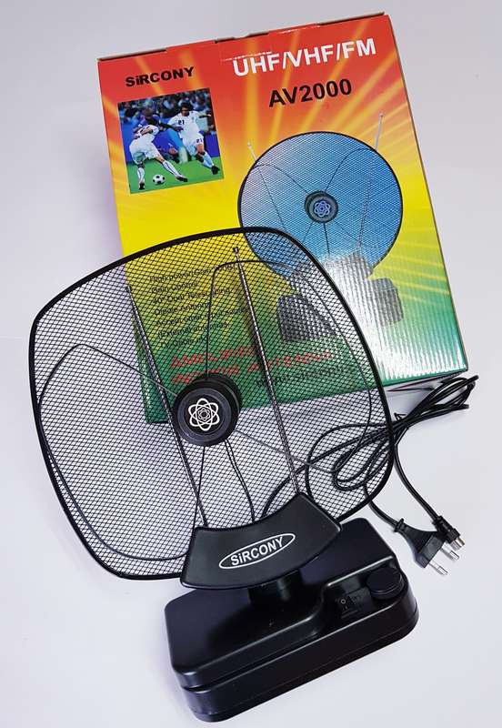TV set top INDOOR ANTENNA with BOOSTER (LARGE)