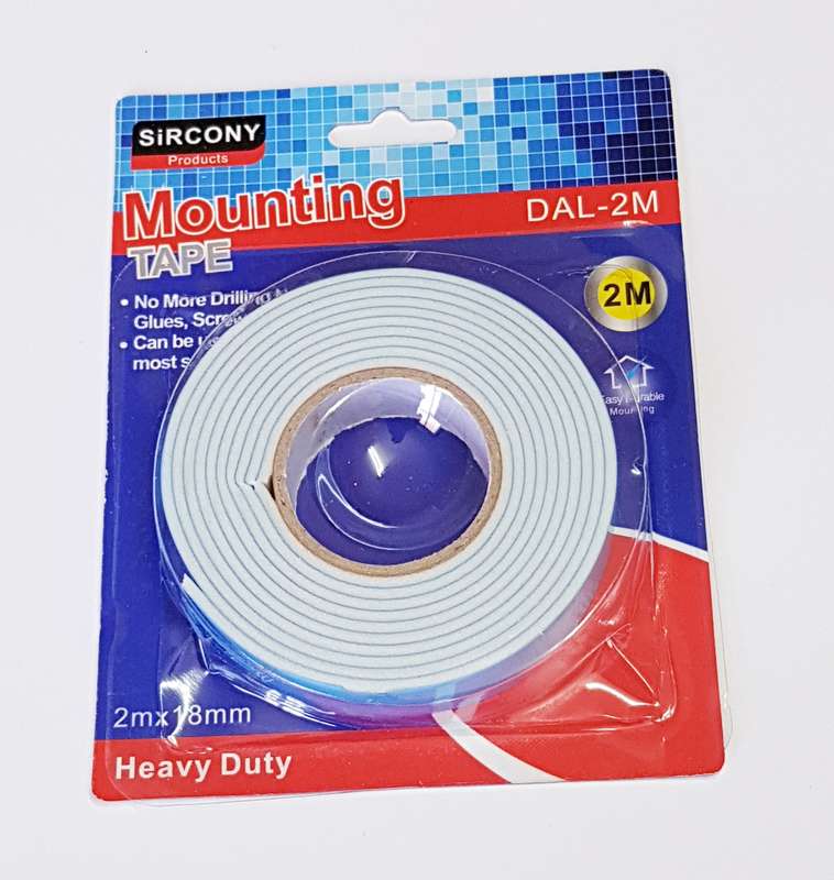 DOUBLE SIDED TAPE 2MX18MM ALL PURPOSE