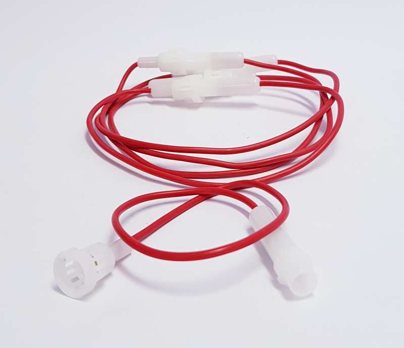 FUSE HOLDER WITH WIRE 30mm RED (4pcs)
