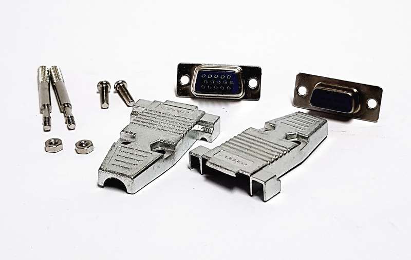 15 PIN FEMALE HDB SOCKET - METAL (2pcs)