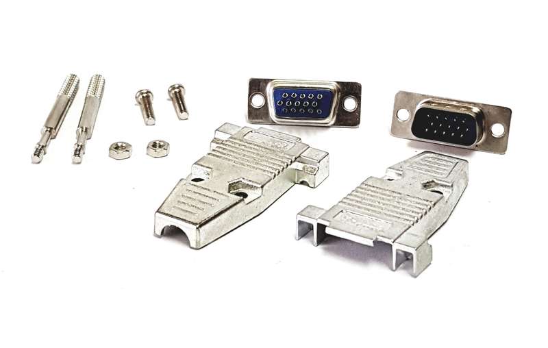 15 PIN MALE HDB PLUG - METAL (2pcs)
