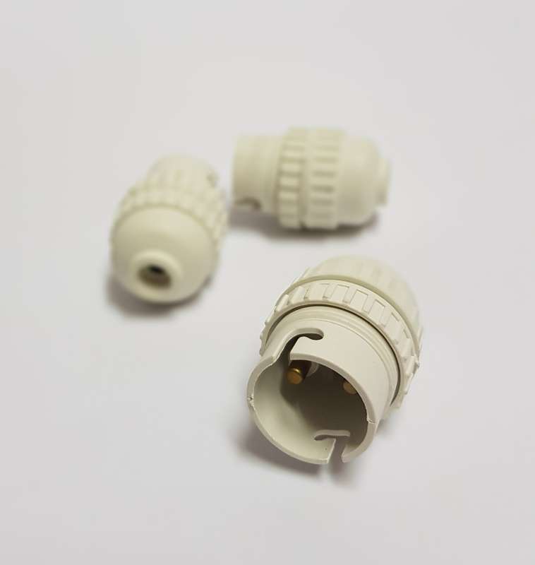 LAMPHOLDER B22 CORDGRIP - WHITE
