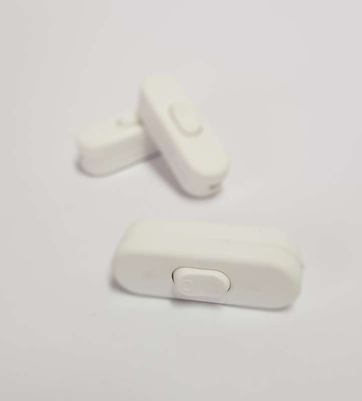 BED side lamp THROUGH Switch WHITE (2pcs)