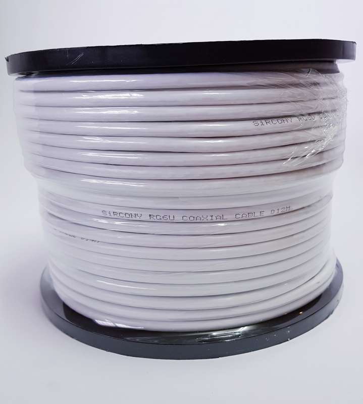 CCTV cable (300M) PURE Copper CORE - WHITE jacket RG59 mil spec