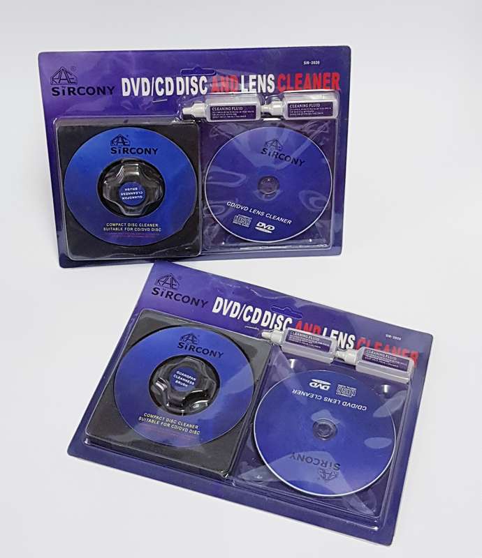 DVD/ CD CLEANER SET 2-IN-1 (LENS CLEANER + DISK CLEANER)