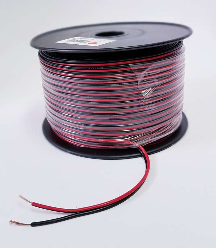 SPEAKER CABLE twin flex (100M) Red/ Black 0.5mm ripcord
